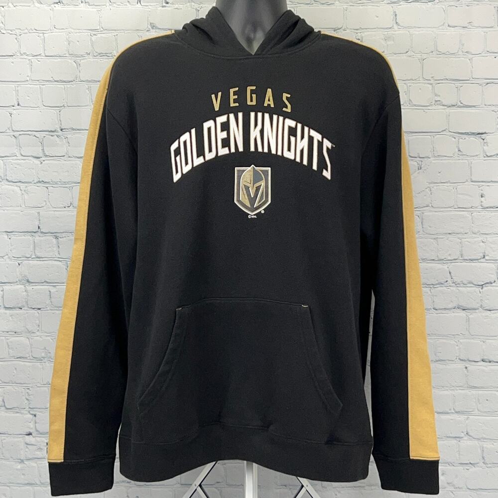 Las Vegas Golden Knights Hoodie Hooded Sweatshirt Black Fanatics Mens XL X-Large